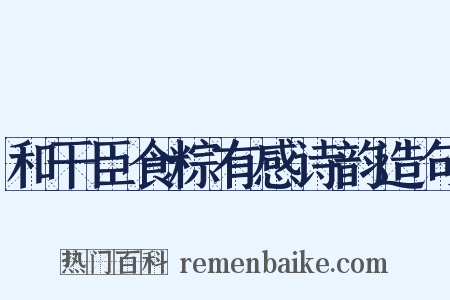 和干臣食粽有感诗韵造句是什么意思的图片